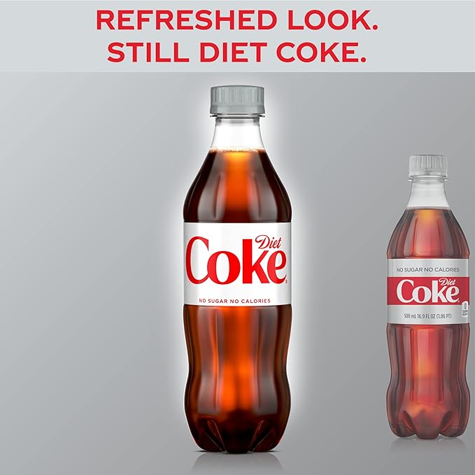 Diet Coke Soda Soft Drink, 16.9 fl oz, 12 Pack