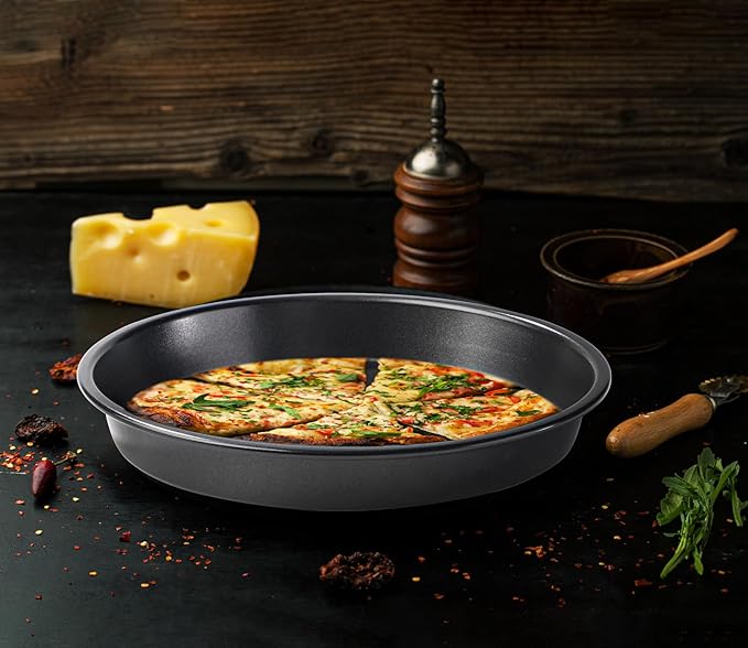 7 inch Pizza pan of 3 Stainless Steel Pizza Plates Non Stick Bakeware Sets Pizza Baking pans Set plates for making cuban pizza
