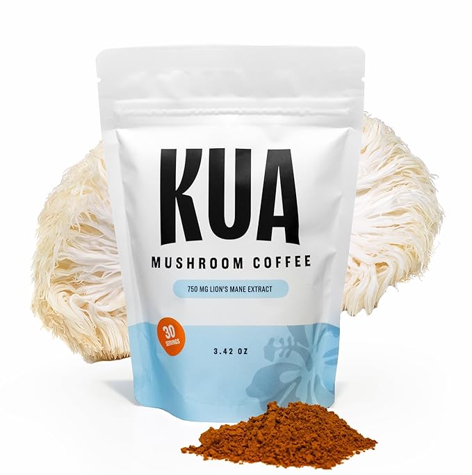 Focus Enhancing Adaptogenic Organic Mushroom Coffee with Lionsmane Mushroom Extract for Better Focus, Better Mood, Better Energy - Sugar Free, No Calories, 30 Servings of Instant Mushroom Coffee