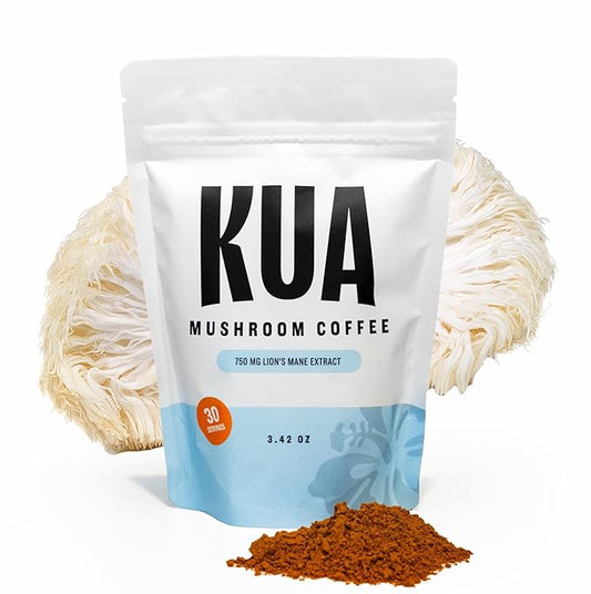 Focus Enhancing Adaptogenic Organic Mushroom Coffee with Lionsmane Mushroom Extract for Better Focus, Better Mood, Better Energy - Sugar Free, No Calories, 30 Servings of Instant Mushroom Coffee