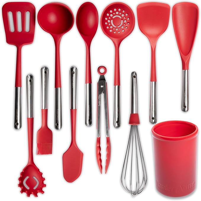 Larder & Vine 24 Piece Set (Cabernet) | Bakeware Set, Utensil Set, and Trivets