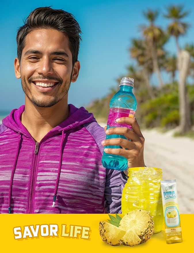 Electrolyte Drink Mix ??Pineapple Agua Fresca Flavor | Sugar-Free Hydration Powder with Coconut Water & Minerals | 15 Single-Serve Stick Packs, Low Calorie, Natural Flavor