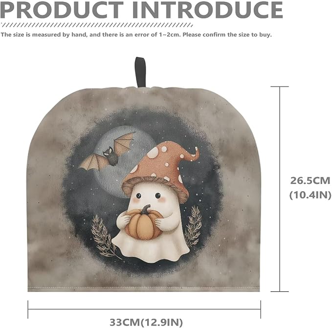 Halloween Cute Ghost Bat Print Tea Cozy for Teapot,Tea Cosy with Handle Hanging Teapot Dust Novelty Kitchen Kettle Dust Cover Tea Pot Cover for Home Decoration
