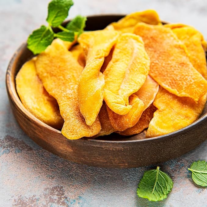 Dried Mango Slices - Soft & Juicy Sweet Dried Mango Healthy Snack, Delicious Texture, Chewy Ripened Mangos Dried Fruits with Natural Tangy Sweetness of Fresh Mangoes, 3 Pound