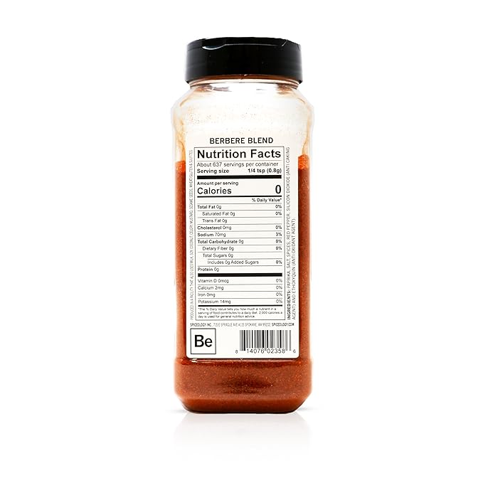 Spiceology ??Berbere Seasoning ??Ethiopian Spice Blend with Ginger, Paprika, and Aromatic Spices ??Bold, Complex, and Perfect for Chicken, Beef, Lamb, Stews, Vegetables, and Grains ??18 oz