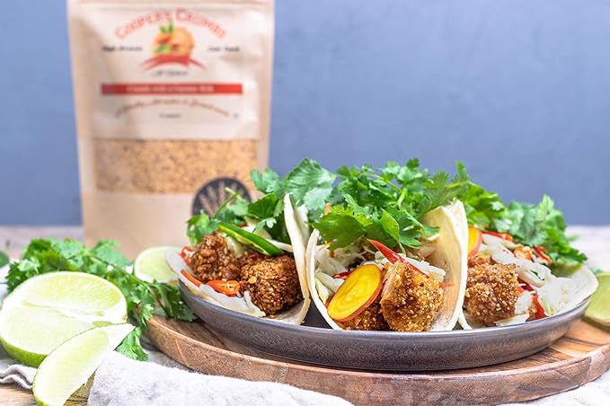 Cooper's Crumbs All Natural Gluten Free Low Carb Bread Crumb Alternative, High Protein, Vegan, Certified Kosher, Paleo, Keto (Crumbs with a Cayenne Kick)