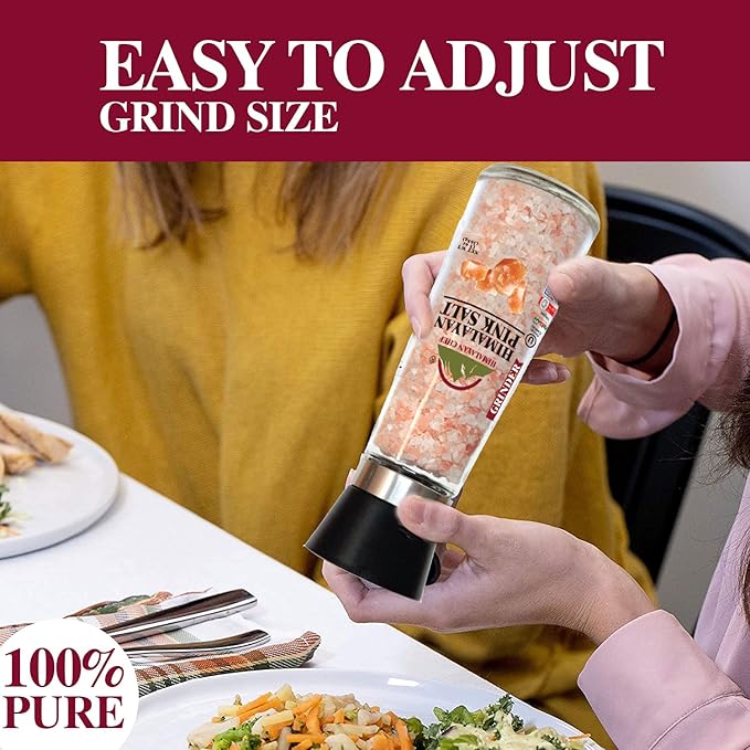 Himalayan Chef Salt Grinder, Refillable-13 Ounce