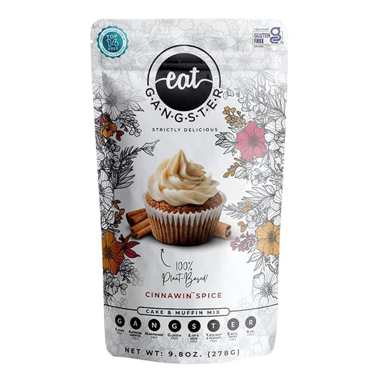 eat G.A.N.G.S.T.E.R. Cinnawin Spice Cake & Muffin Mix, Allergy-Friendly Baking Mix, Grain-Free, No Dairy, Nuts, Gluten, Dairy, For Paleo & AIP Diets, Delicious Cakes, Muffins and Cupcakes