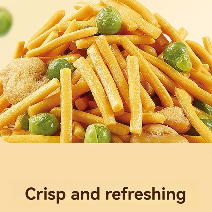 Crispy strips, bean fruits 7.05OZ/200g, Green Bean Chips mixed flavors include green beans, broad beans and crispy strips, fresh, fragrant and crispy snacks.