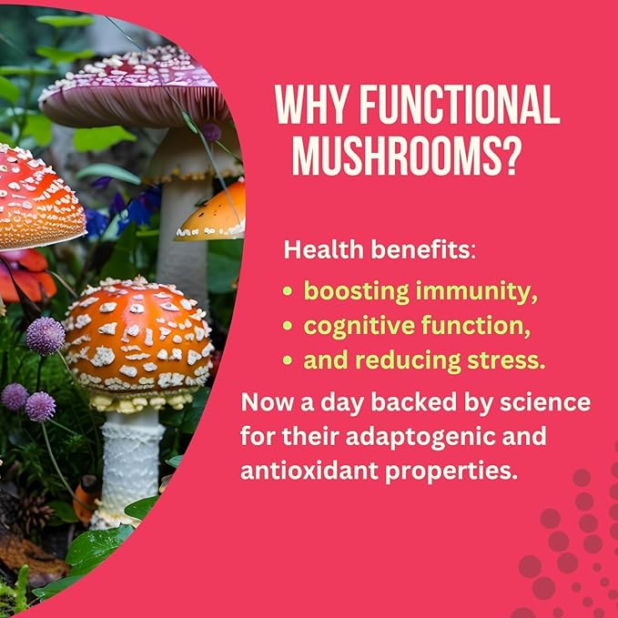 SAYUU Mushroom Matcha Coffee Powder ??Instant coffee Blend with Functional Mushrooms for Calm Focus, Stamina, and Immune Support - 30 Servings