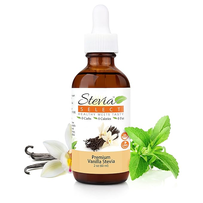 Stevia Select Vanilla Pure Flavored Liquid Stevia ??Zero Calorie Coffee, Tea, Drink & Baking Sweetener, All-Natural, No Erythritol, Keto-Friendly Sugar Alternative, 300 Servings ??2 Oz (1 Pack)