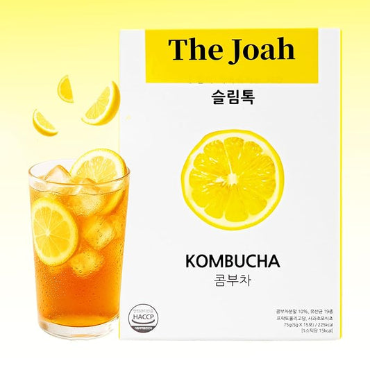 The Joah SlimTalk Kombucha Powder Sticks(Lemon Flavor) - Sugar Free, Probiotics & Prebiotics