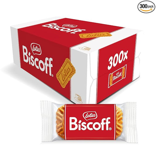 Lotus Biscoff Cookies – Caramelized Biscuit Cookies – 300 Cookies Individually Wrapped – Vegan,0.2 Ounce (Pack of 300)