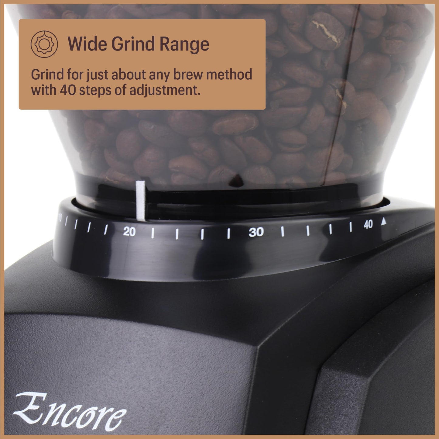 Baratza Encore Coffee Grinder ZCG485BLK, Black