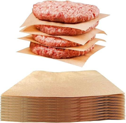 Hamburger Patty Paper Squares - burger paper 500 pieces, 5.5x5.5 in baking paper for burger press, ideal for smash burgers, burger pattie press paper
