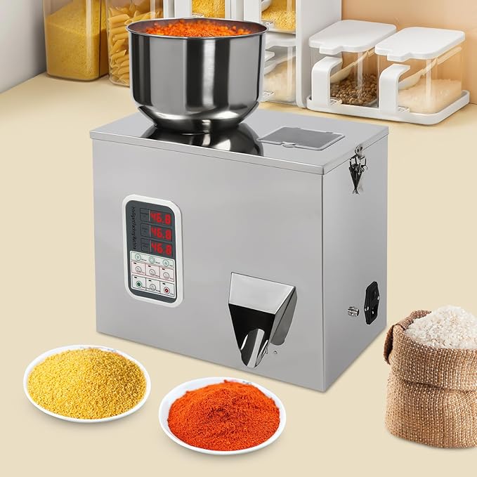 Powder Filling Machine,1-100g Glitter Filling Machine,Particle Automatic Powder Filling Filler,Bottle Bag Powder Filler for Tea Seeds, 2-5s/Bag