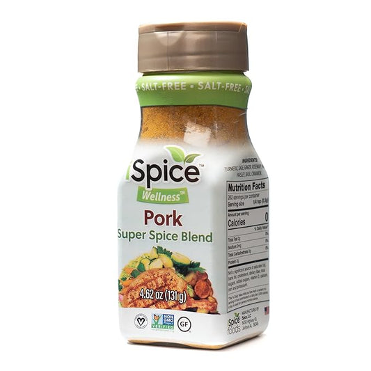 iSpice - Salt-Free | Sugar free | 100% Pure Wellness Pork Seasoning Fat Free Super Spice Blend | All Natural