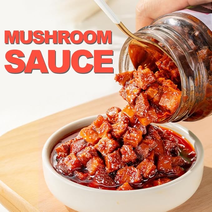 Umami Mushroom Sauce (Chunky Texture), Bold Flavor, Mushroom in Oil, Ready to Eat and Use as Sauce, Condiment, 230g/8.1oz (Original Flavor)