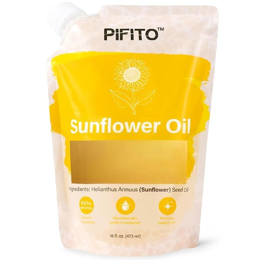 Sunflower Oil (16 oz) for Soap Making ??Premium 100% Pure and Natural Carrier Oil for Essential Oils, Skin Care, Hair and Body Oil, Moisturizing Massage Oil for Aromatherapy