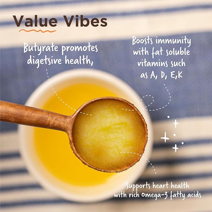 A2 Ghee Butter Organic Grass Fed from Gir Cow | Gut Friendly | Healthy Butter Alternative | Non-GMO, Lactose-Free, Keto Friendly ??16 Oz from Two Brothers Organic Farms
