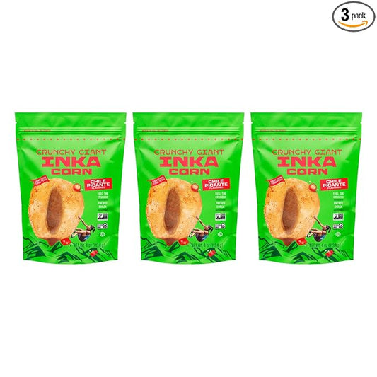 Inka Corn Giant Corn Chile Picante Doy Pack, 4 Ounce (Pack of 3)