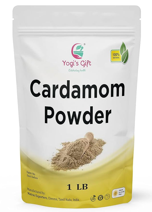Ground Cardamom Powder 1 LB (16 oz) ??Aromatic & Premium Quality | Perfect for Baking, Coffee, Tea & Curries | aka Elaichi, Cardamon | By Yogi?™s Gift®