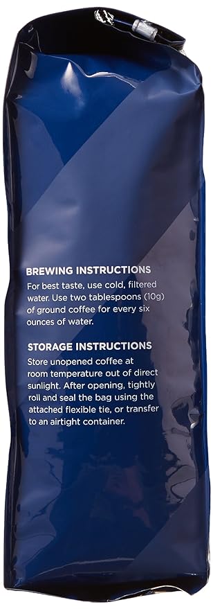 Amazon Fresh Organic Fair Trade Peru Ground Coffee, Medium Roast, 12 Ounce