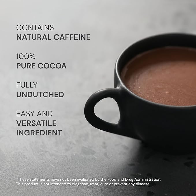 Blueprint Bryan Johnson Non Dairy Cocoa Powder ??Elite Level Flavanols ??100% Pure Cocoa ??Low Fat Unsweetened Cocoa ??Undutched ??Keto Friendly ??Great for Baking, Cooking & Smoothies ??12oz Bag