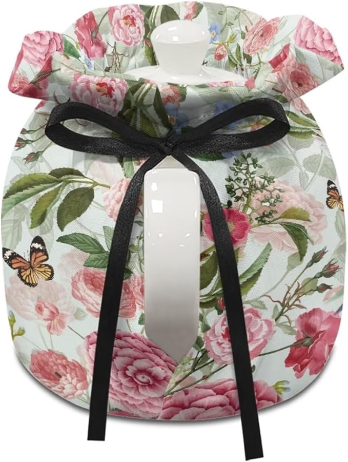 Hummingbird Flower Teapot Cozy for Teapot Tea Pot Dust Cover Teapot Cozies Insulation and Keep Warm Kitchen Accessory for Home Kitchen Office Holiday Party Decor