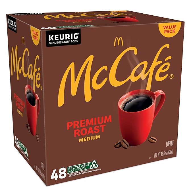 McCafé Premium Roast, Keurig Single Serve K-Cup Pods, Medium Roast Coffee Pods, 48 Count