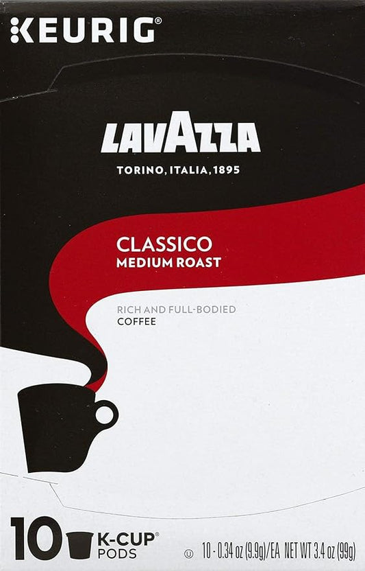 LAVAZZA CLASSICO K CUP COFFEE CAFFEINE CUP IN BOX 3.4 OZ