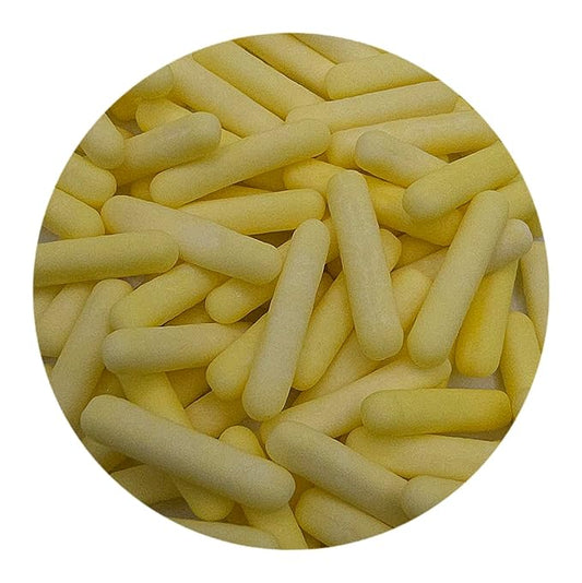 NCS Matte Yellow Large Shaped Rod Decorative Cake or Cupcake Edible Topper, 8 ounces