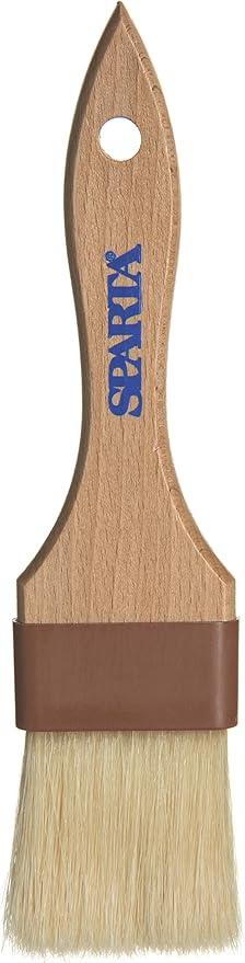 SPARTA 4037400 Boarhair Wide Brush, Flat Brush with Handle Hole, 8.25"L x 2"W, Wood Handle