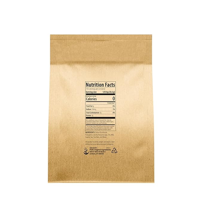 Pure Original Ingredients Sodium Bicarbonate (Baking Soda) (1 lb) Eco-Friendly Packaging, Always Pure, No Fillers Or Additives