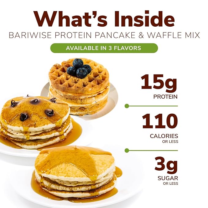 BariWise Protein Pancake & Waffle Mix, Golden Delicious, Low Sugar & Low Carb (7ct)