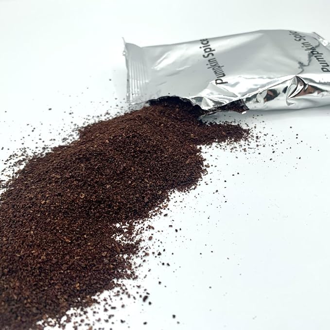 Sarasota Coffee Ground Packets | Gourmet Flavored Medium Roast Grounds Packs | Pumpkin Spice Latte | Low Acid Mold Free Bulk Individual Single Pot Pouches for 12 Cup Coffee Maker | 2 oz Bags, 12 Count