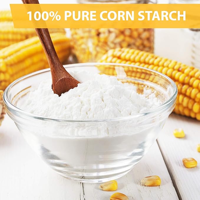 Roots Circle 100% Pure Corn Starch |17.63oz Airtight Container | All Natural Thickener for Soups, Stews, Gravy, Baking Pies, Puddings & Cakes | Gluten-Free, Non-GMO, Vegan, Kosher, Food-Grade