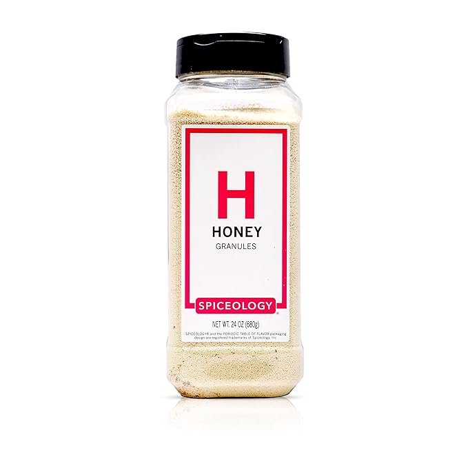 Spiceology – Honey Granules – Granulated Honey Crystals for Baking, Beverages, and Seasoning – Gluten-Free Sweetener for Tea, Coffee, Desserts, and More – 24 oz