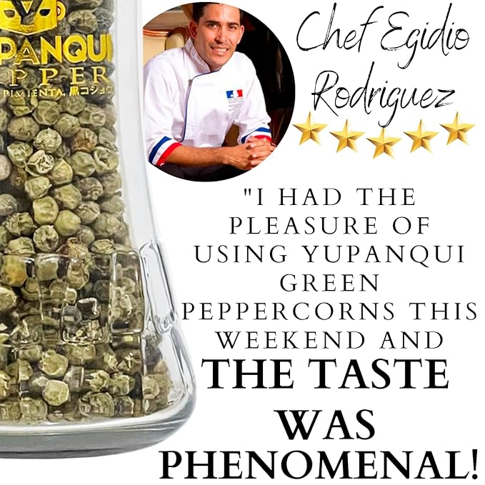Green Peppercorns Whole -Genuine YUPANQUI Green Peppercorn Whole - Organic green pepper corns for grinder Organic Peppercorns for Grinder Refill 4oz - Gourmet pepper corns whole