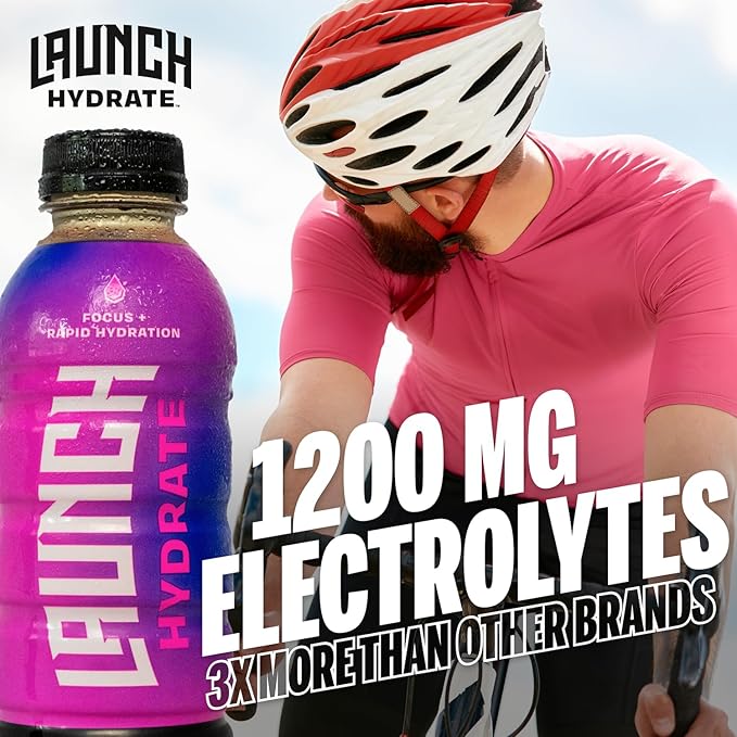 Sports Drink- 12 Pack - Real Cane Sugar 3x Electrolytes, All-Natural Hydration with Cognizin for Mental Focus, Real Fruit & Vegetable Juice, No Artificial Dyes ??Strawberry Lemon Flavor ??Trusted by Perfect Game