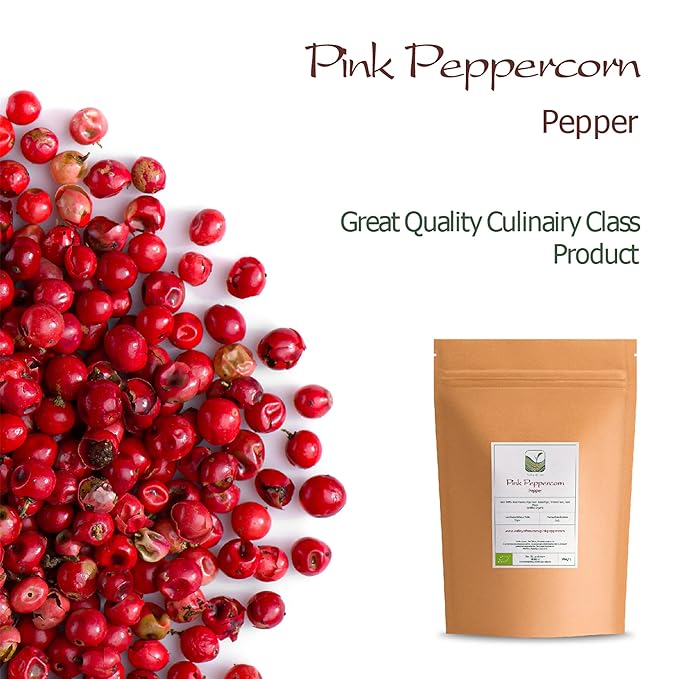 Pink Peppercorns For Grinder - Pink Pepper - Peppercorn - Peruvian Peppertree - Schinus Molle Pink Peppercorn Grinder Peruvian Pink Pepper Dried Peruvian Peppercorn Dried Pink Peppercorns
