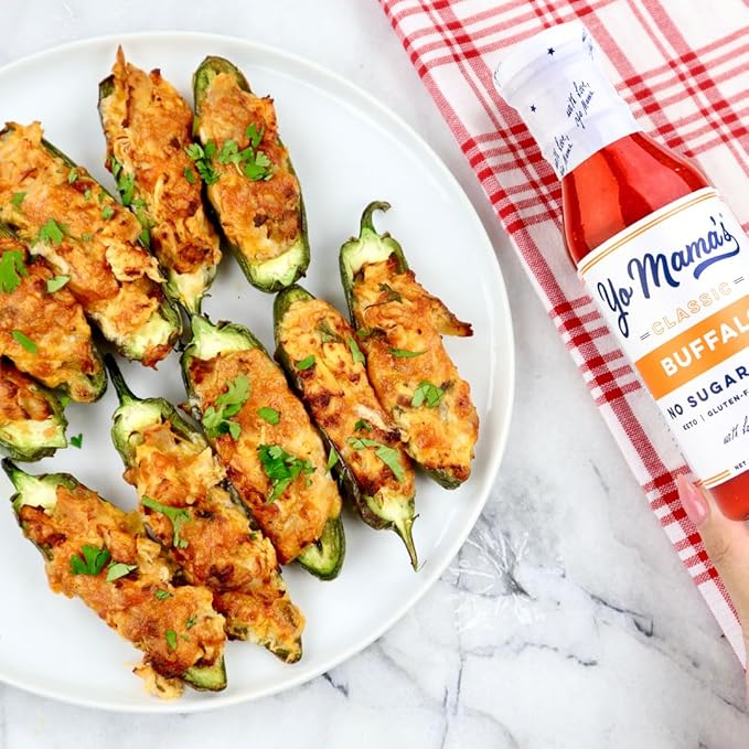 Yo Mama???Foods Keto Buffalo Dipping, Marinade & Wing Sauce - Pack of (2) - Low-Zero Carb, No Sugar Added, Whole30, Paleo, Gluten and Soy Free, and Low Calorie!