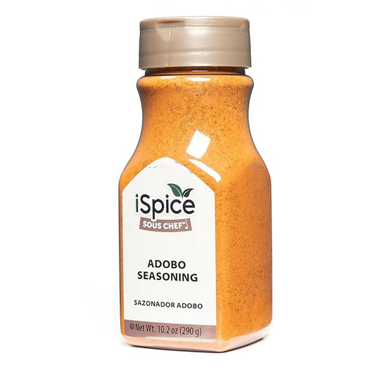 iSpice Premium Adobo Seasoning For Cooking all natural and Gluten Free| All Purpose well in meat, Soup, steak |10.2 Oz (290g)