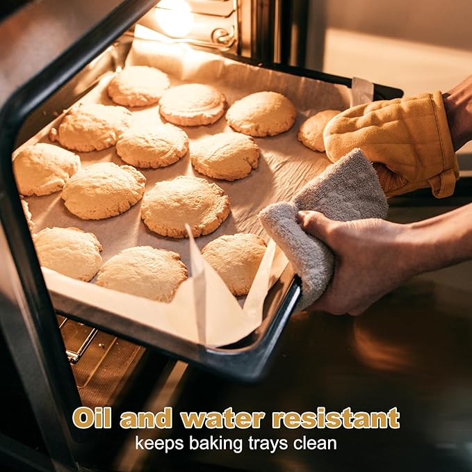 200 PCS Unbleached Parchment Paper 12x16 In ??Precut Baking Sheets for Air Fryer, Oven, and Grill ??Nonstick, Oil-Resistant, High-Temperature Baking Paper for Cooking, Roasting, and Food Prep