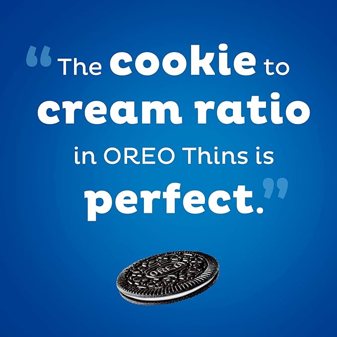 OREO Thins Chocolate Sandwich Cookies, Family Size, 11.78 oz