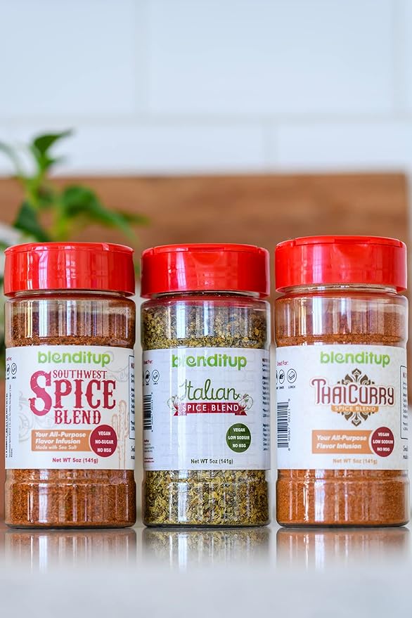 Southwest Thai ITalian Three Pack Spices | Healthy to Add to Any Dish | Low Sodium, No Gluten, No MSG, Vegan | 5 oz