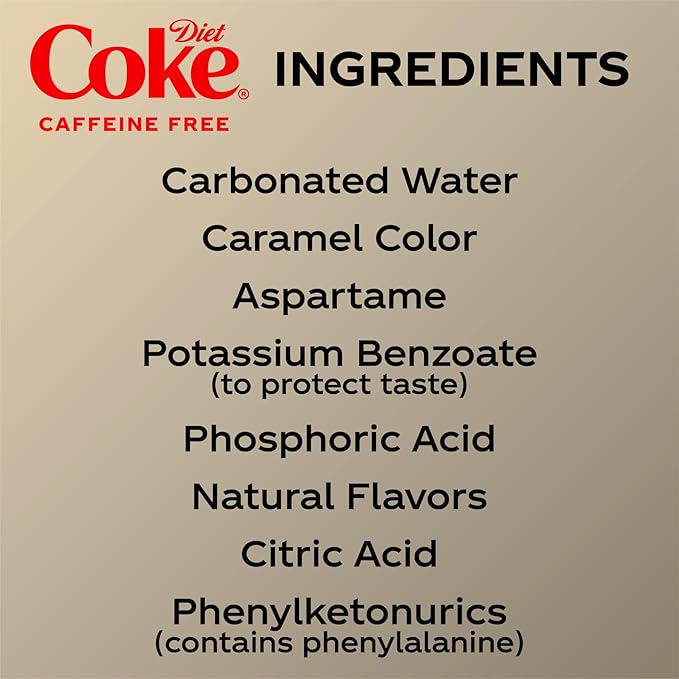 Diet Coke Caffeine Free Soda Soft Drink, 16.9 fl oz, 12 Pack