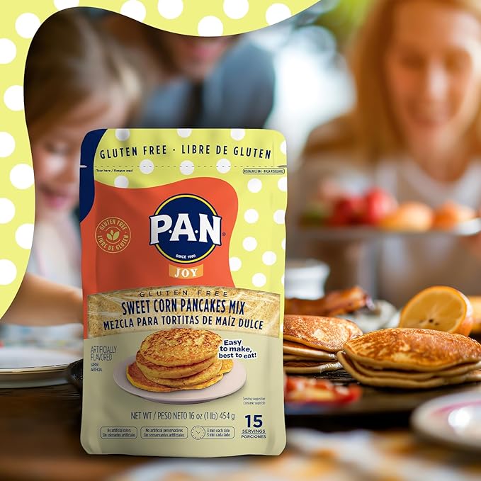 P.A.N Sweet Corn Pancakes Mix ??Gluten Free Easy to Prepare 1 lb (Pack of 6)