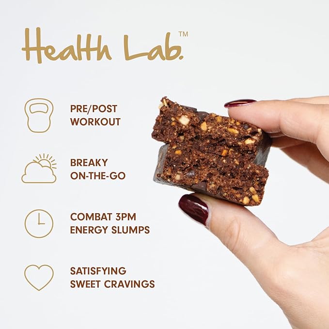 Health Lab - Vegan Protein Slice Brownie - Choc Bars 720gm (Pack of 12)