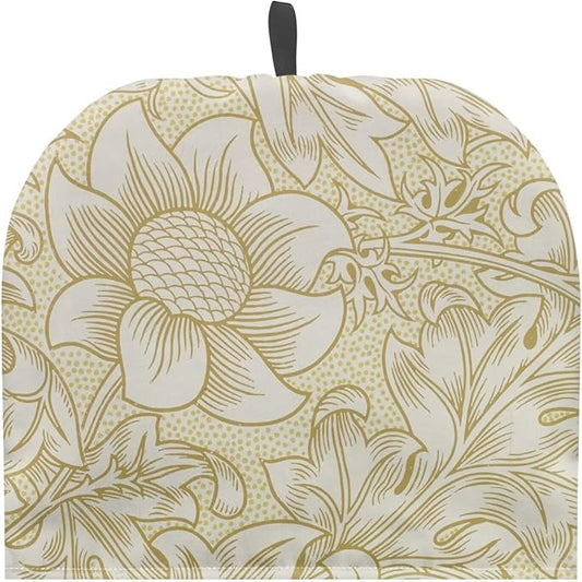 William Morris Pattern Tea Cozy for Teapot Dome Teapot Cover Customized Teapot Covers with Handle Dust Cover Kitchen Kettle Dust Cover Can Hung and Folded Decorative Kitchen竊늋hite竊?"<div>